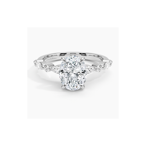 Luxury 14K White Gold Oval-Cut Lab Diamond Ring – Fine Bridal Jewelry