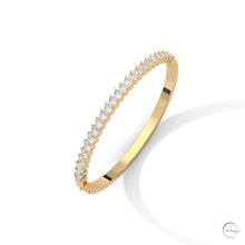 5.30 Ct. Pear Lab Diamond Bangle Open-Top Bracelet