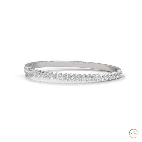 5.30 Ct. Pear Lab Diamond Bangle Open-Top Bracelet