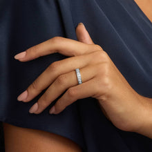 14K White Gold Channel-Set Lab Diamond Eternity Band