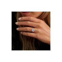 14K White Gold Infinity Twist Lab Diamond Engagement Ring