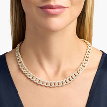 14K Gold Lab Diamond Cuban Link Necklace 4mm and 16 inch for Women