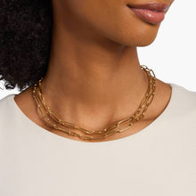 Italian 14K Yellow Gold Mixed Link Necklace 3 MM
