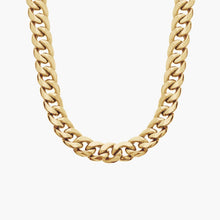 14K Yellow and White Gold Cuban Link Chain Necklace for Men – Solid, High Polish, Luxury Jewelry