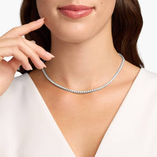 Luxury 14K Gold Lab Diamond 18 inch Tennis Necklace Round Prong – Timeless Elegance