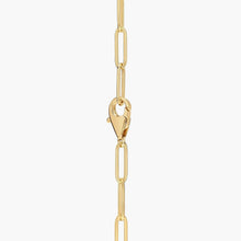 14K Gold Paperclip Lab Diamond Tennis Necklace
