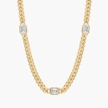 14K Gold Lab Diamond Trio 2mm Necklace for Men & Women