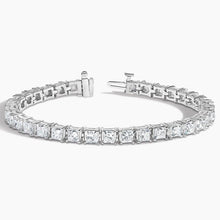 14K White Gold Princess Lab Diamond Tennis Bracelet 7 inch – Luxury Fine Jewelry