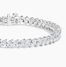 14K Gold Marquise Lab Diamond Tennis Bracelet 7 inch– Luxury Jewelry