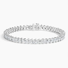 14K Gold Marquise Lab Diamond Tennis Bracelet 7 inch– Luxury Jewelry