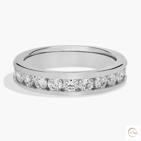 Channel-Set Lab Diamond Eternity Band