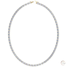 East West Emerald-Cut Lab Diamond Tennis Necklace