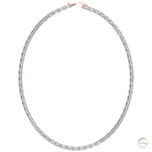 East West Emerald-Cut Lab Diamond Tennis Necklace