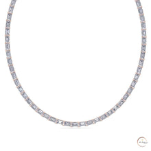 East West Emerald-Cut Lab Diamond Tennis Necklace