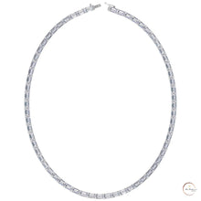 East West Emerald-Cut Lab Diamond Tennis Necklace