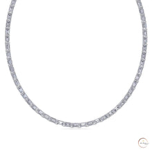 East West Emerald-Cut Lab Diamond Tennis Necklace