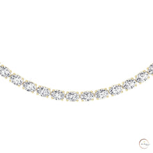 East-West Oval Diamond Tennis Necklace
