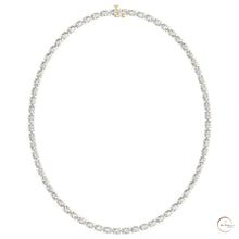 East-West Oval Diamond Tennis Necklace