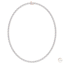 East-West Oval Diamond Tennis Necklace