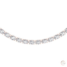 East-West Oval Diamond Tennis Necklace