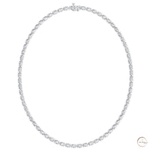 East-West Oval Diamond Tennis Necklace