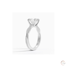 Infinity Twist Lab Diamond Engagement Ring