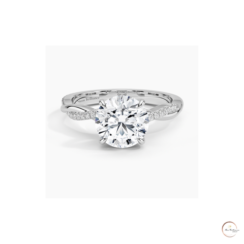 Infinity Twist Lab Diamond Engagement Ring