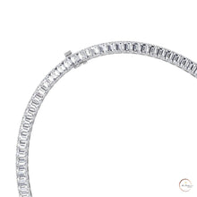 North South Emerald-Cut Lab Diamond Tennis Necklace