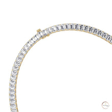 North South Emerald-Cut Lab Diamond Tennis Necklace