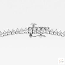 North South Pear-Cut Diamond Tennis Necklace