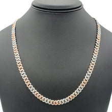 14K Tri-Color Lab Diamond Miami Cuban Chain