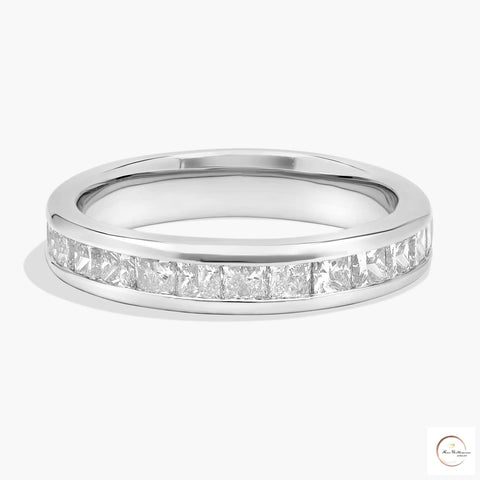 Princess-Cut Lab Diamond Channel Ring