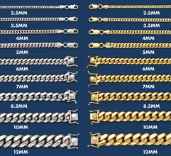 14K Yellow Gold Cuban Link Bracelet for Men 7 inch