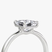 14K Gold Emerald-Cut Lab Diamond Solitaire Ring