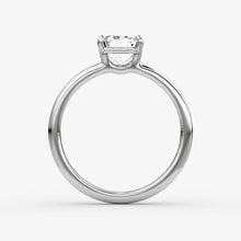 14K Gold Emerald-Cut Lab Diamond Solitaire Ring