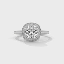 2.20 Ct. Cushion Halo Lab Diamond Engagement Ring