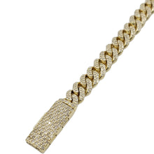 14K Gold Lab Diamond Cuban Link Bracelet 7 Inch